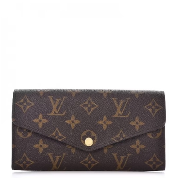 Authentic LOUIS VUITTON Monogram Sarah Jeanne Wallet in Poppy Red M62236 - Picture 6 of 14